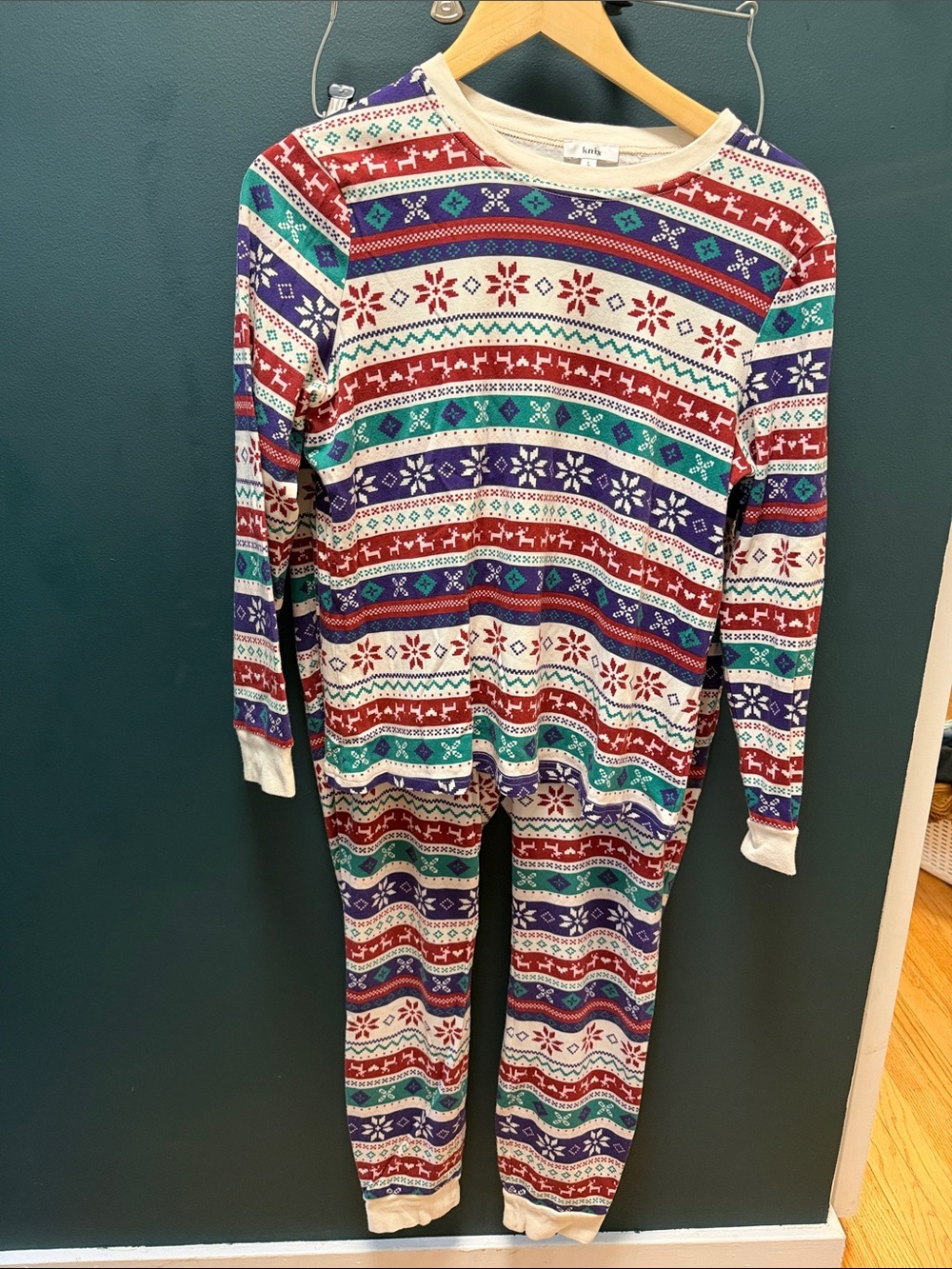 Knix Women’s Holiday Fair Isle Pajama Set - Multi Color